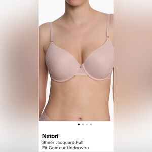 NWT Natori Sheer Jacquard Full Fit Bra in Blush